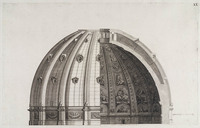 KG 15797
<br/>
Vaticaan (20: aanzicht en doorsnede koepel van de nieuwe St. Pieter)
<br/>
<em>Ferrabosco, Martino</em>